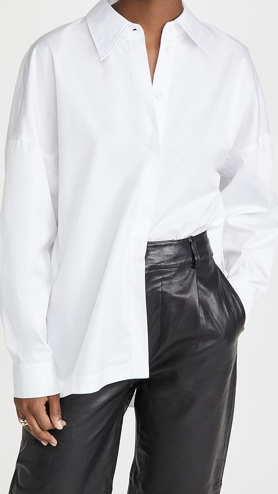 Tibi Classic Shirting Oversized Shirt | Shopbop product image