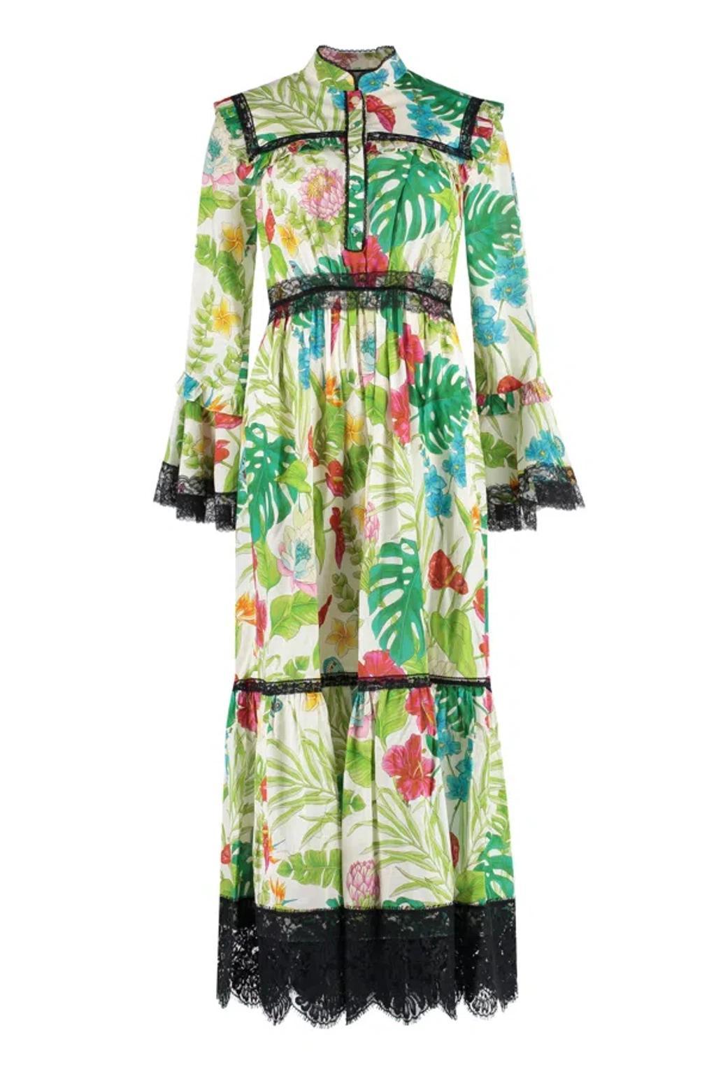 Floral Printed Dress In Multicolor Product Image