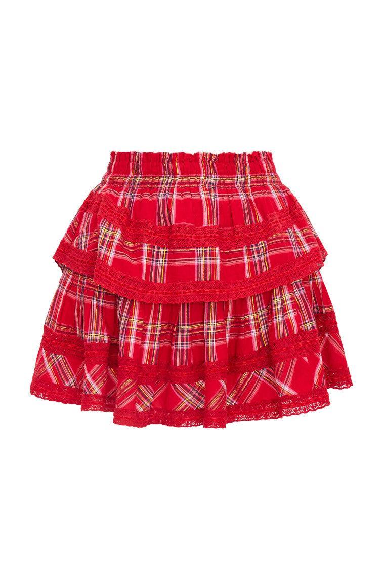 Ruffle Mini Tartan Skirt Product Image