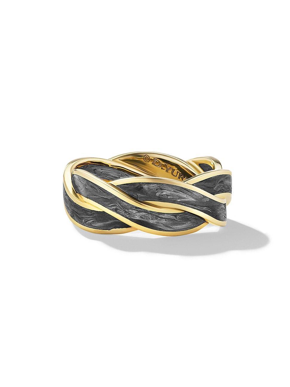 Mens DY Helios Band Ring in 18K Yellow Gold Product Image