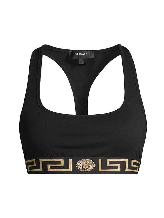 Womens Greca Border Sports Bra Product Image