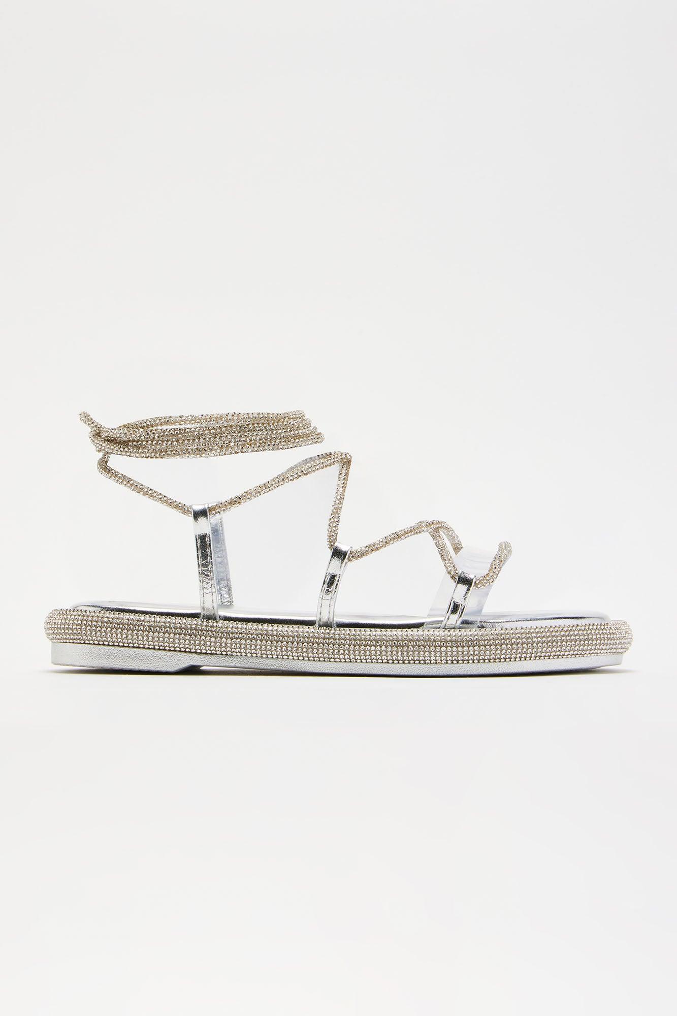 Bring On The Vibes Sandals - Silver Product Image