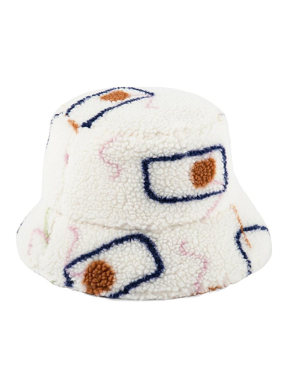 Womens Teddy Faux Fur Bucket Hat Product Image