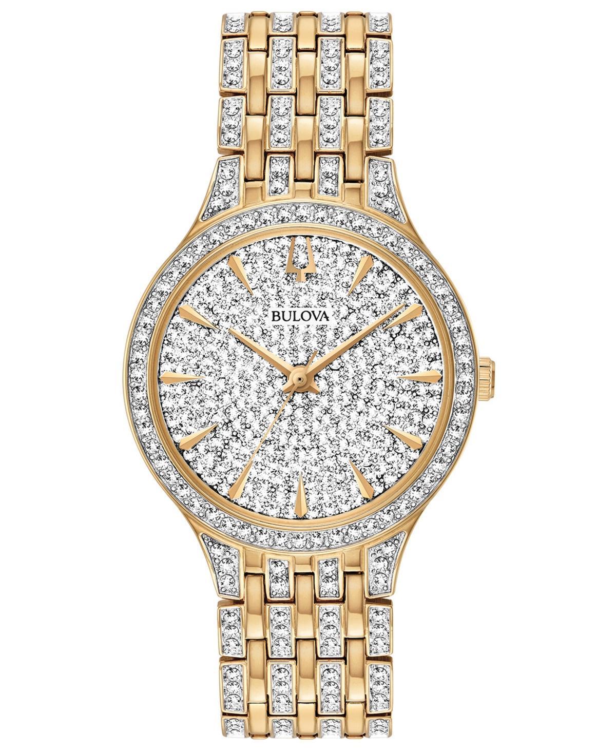 Bulova Phantom Crystal Womens Crystal Accent Gold Tone Stainless Steel Bracelet Watch 98l263, One Size Product Image