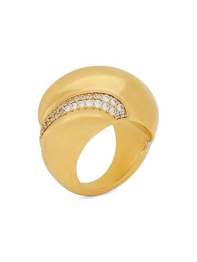 Womens Crystal Whirlwind Ring in Metal Product Image