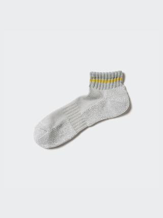 Mens Pile Short Socks Striped Gray US8-US11 UNIQLO US Product Image