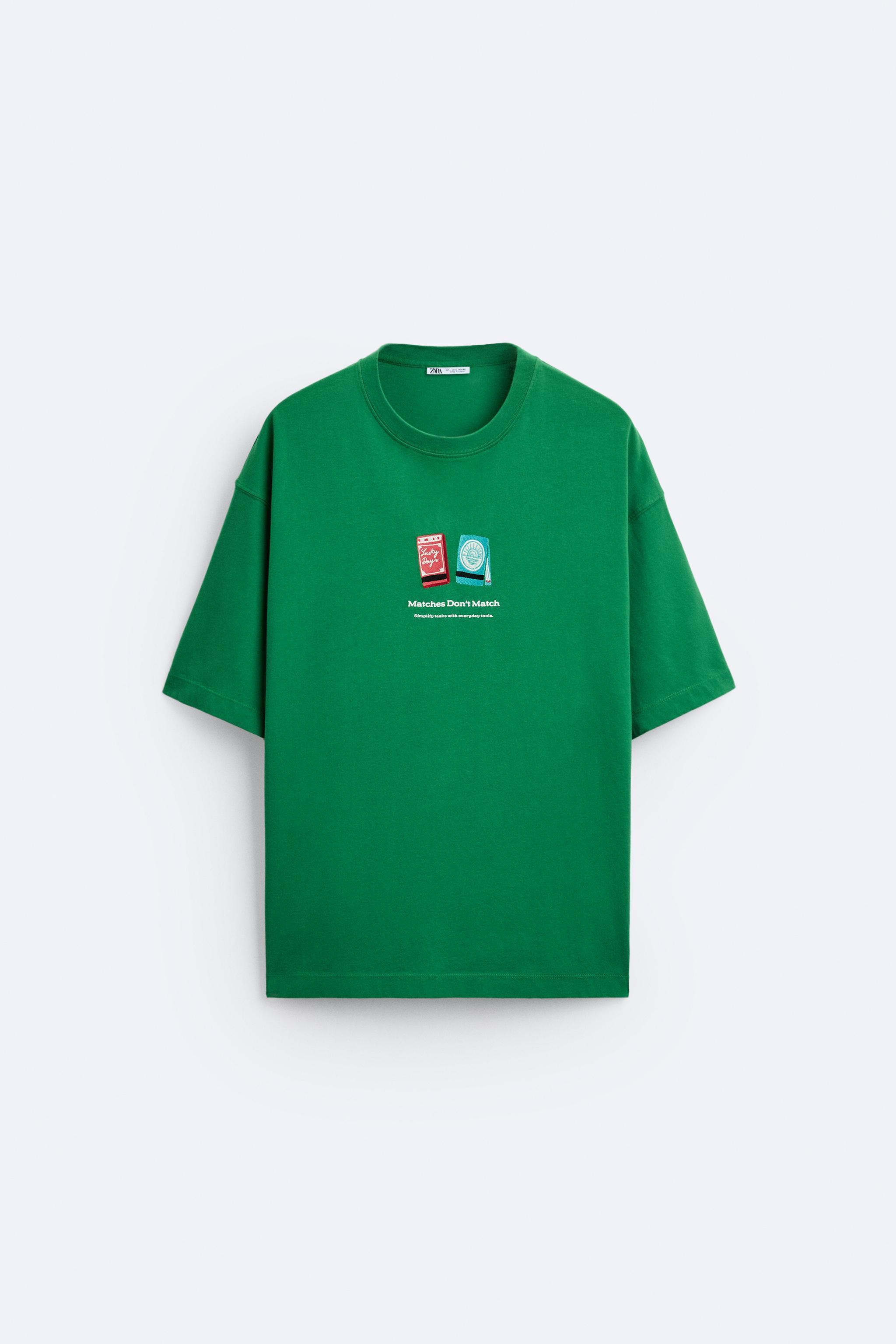 CONTRASTING PRINT T-SHIRT Product Image