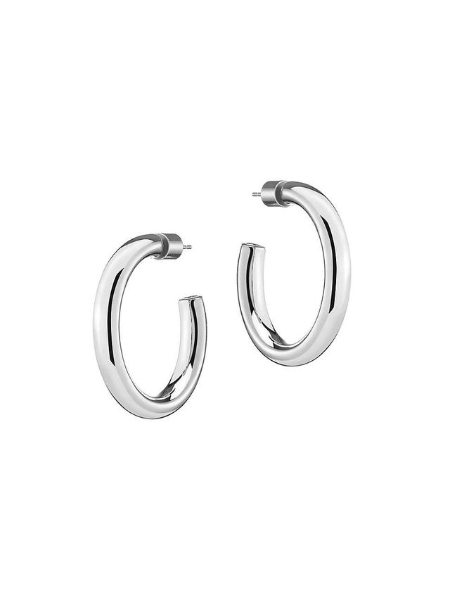 Womens Michelle Rhodium-Plated Mini Hoop Earrings Product Image