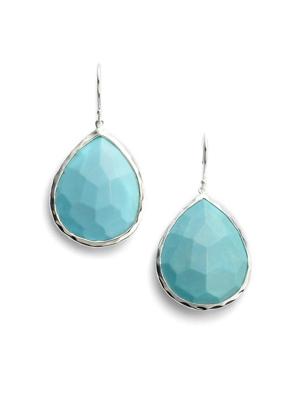 Ippolita Sterling Silver Rock Candy Mother-of-Pearl & Lapis Doublet Teardrop Earrings Product Image