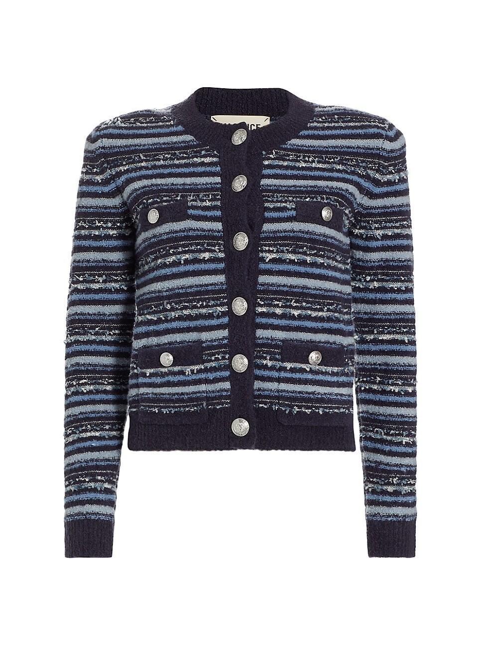 Womens Woodson Striped Knit Jacket Product Image