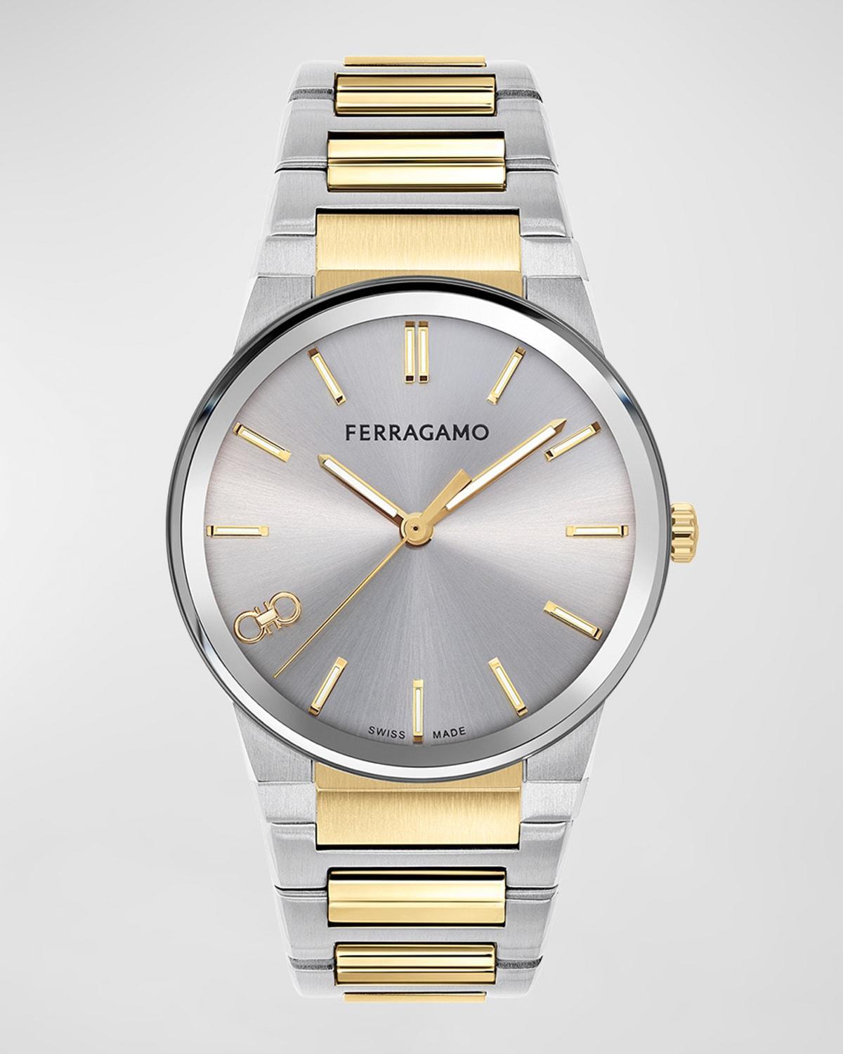 Salvatore Ferragamo Mens Swiss Two-Tone Stainless Steel Bracelet Watch 41mm Product Image