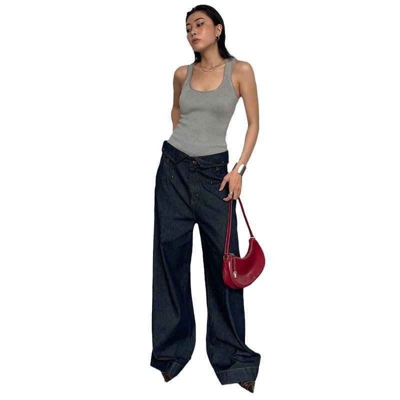 High Waist Wide Leg Jeans Product Image