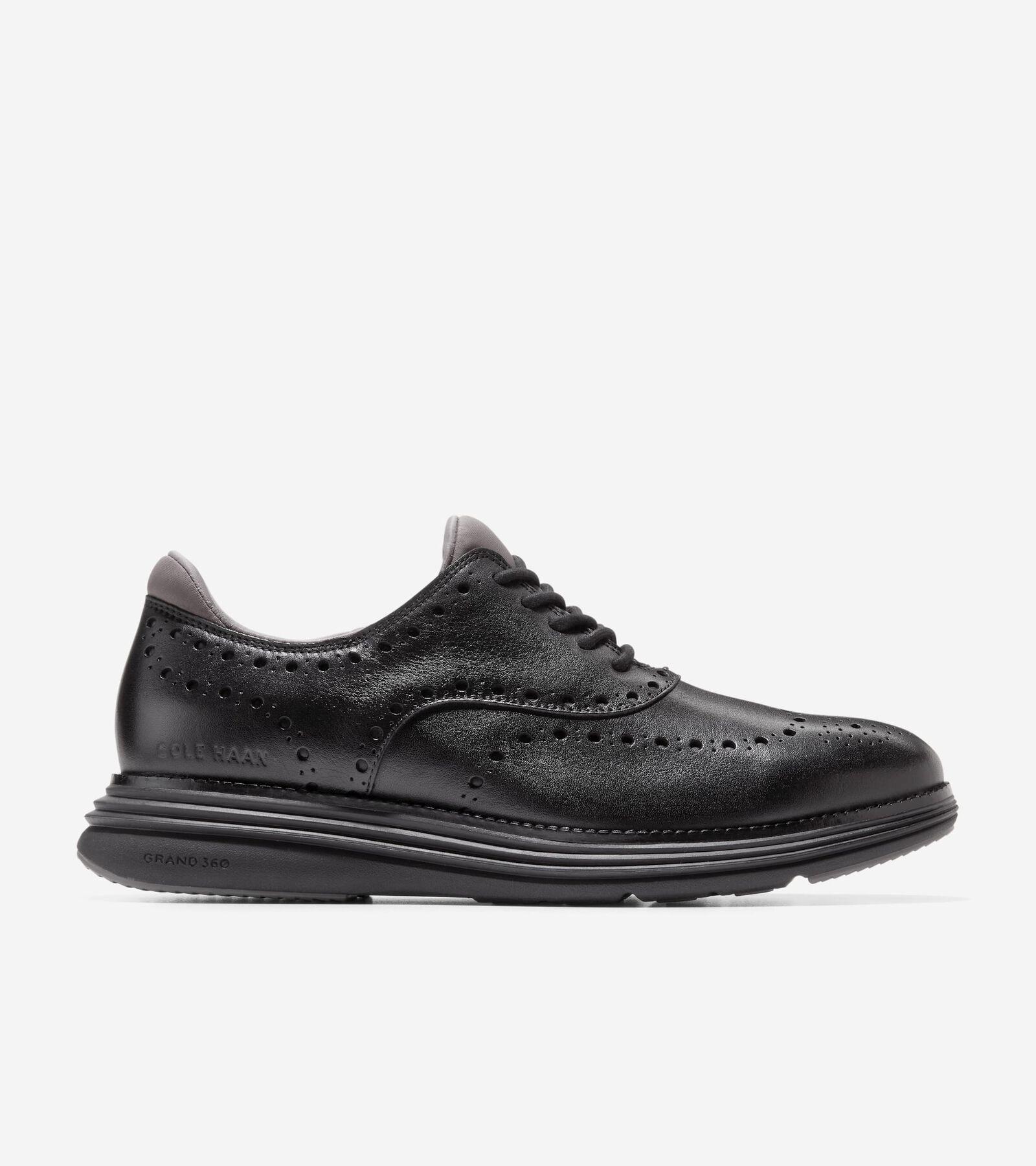 Cole Haan Mens riginal Grand Ultra Wingtip Oxford Shoes - Black Size 7 Product Image