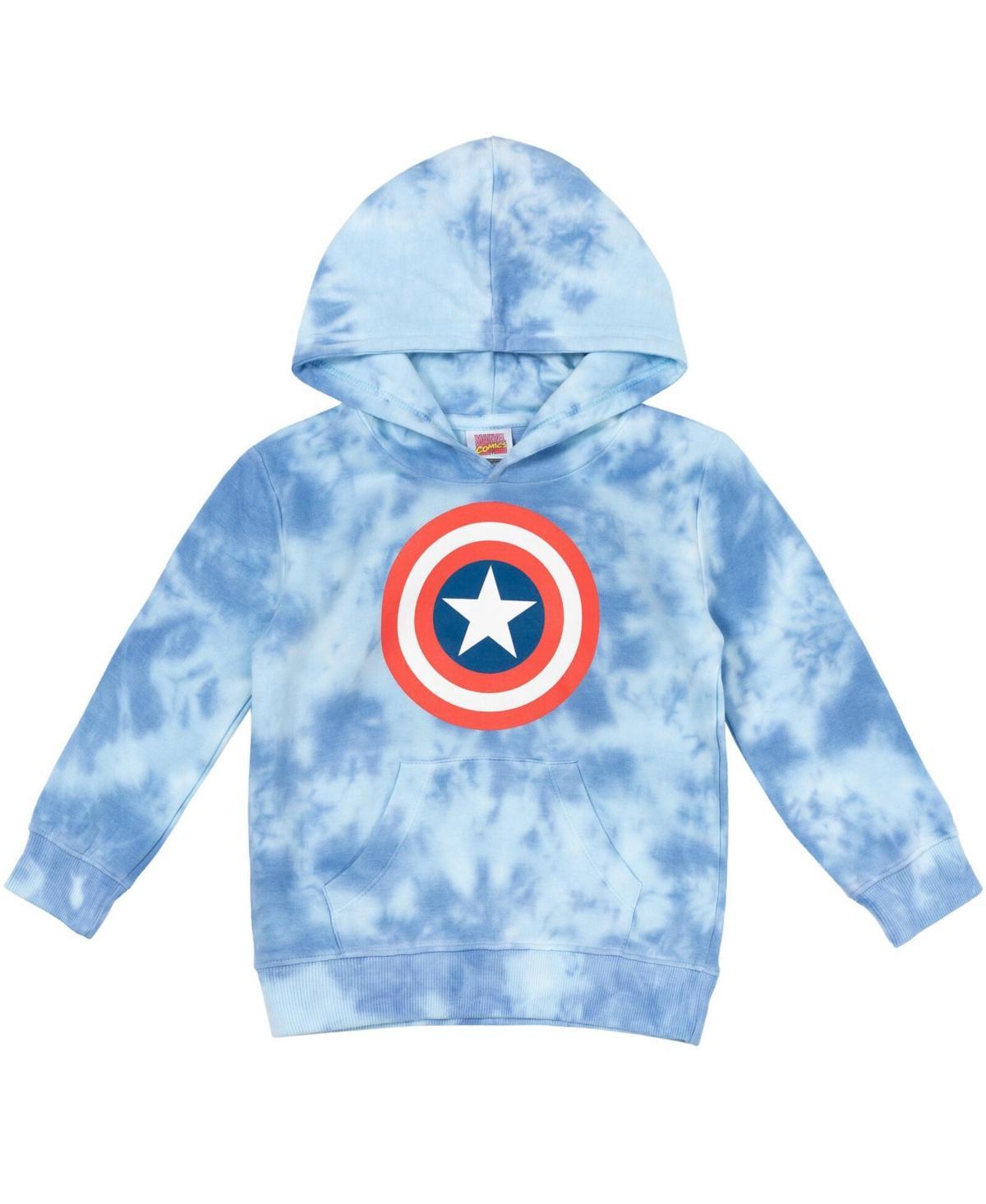 Marvel Boys Avengers Spider-Man Hulk Fleece Pullover Hoodie to - Captain america Product Image