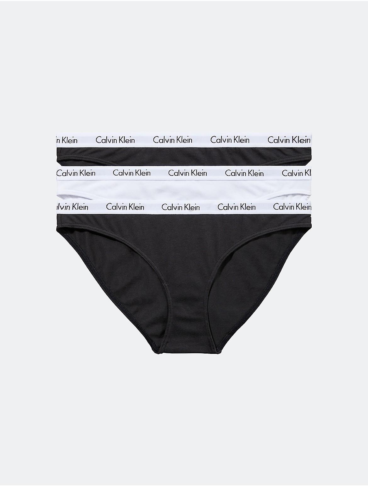 Calvin Klein Womens Carousel Logo Cotton 3-Pack Bikini - Multi - XS Product Image