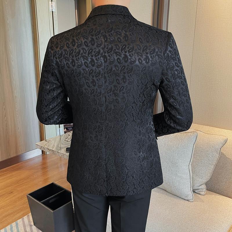 Paisley Print Single-Breasted Blazer Product Image