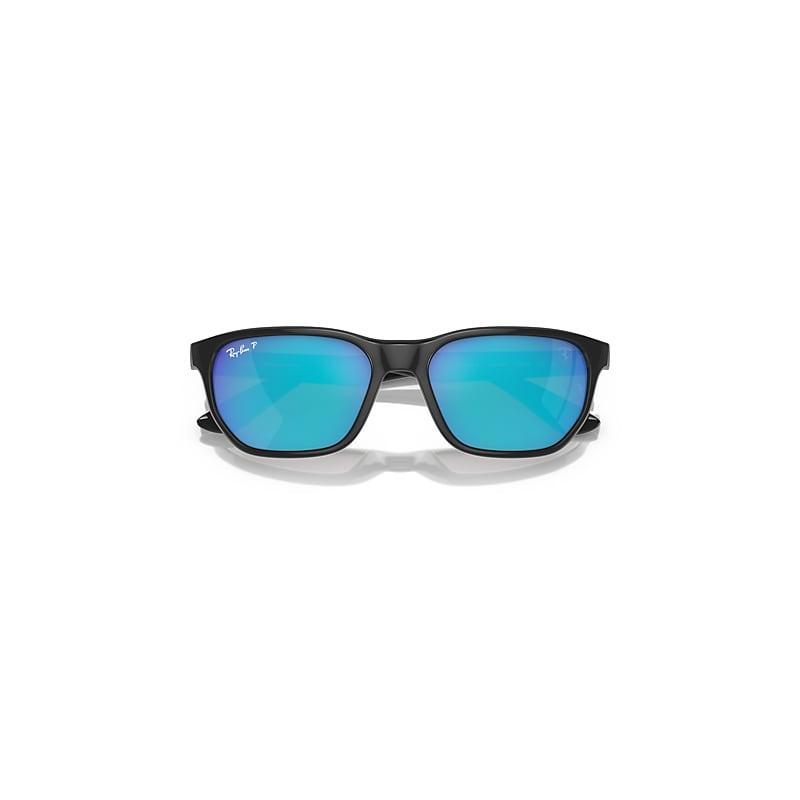 Ray-Ban Rb4404m Scuderia Ferrari Collection Sunglasses Frame Blue Lenses Polarized Product Image