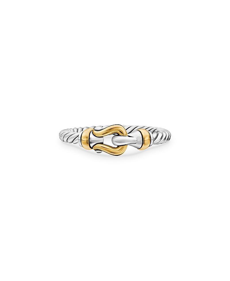 Womens Petite Buckle Ring with 18K Yellow Gold Product Image