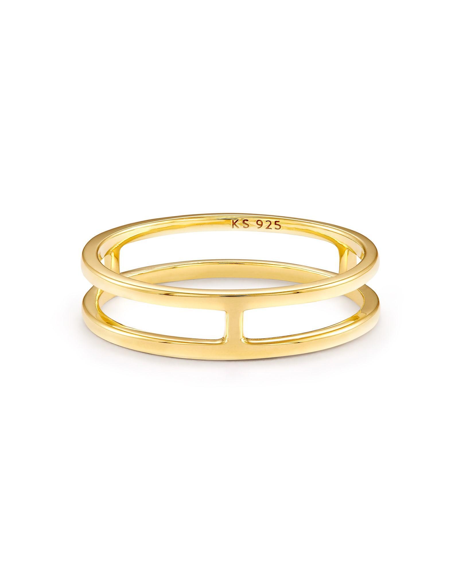 Bennett Double Band Ring in 18k Yellow Gold Vermeil Product Image