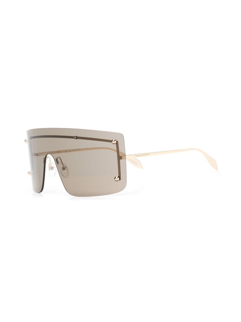 Mask-style Frame Sunglasses In Grey Product Image