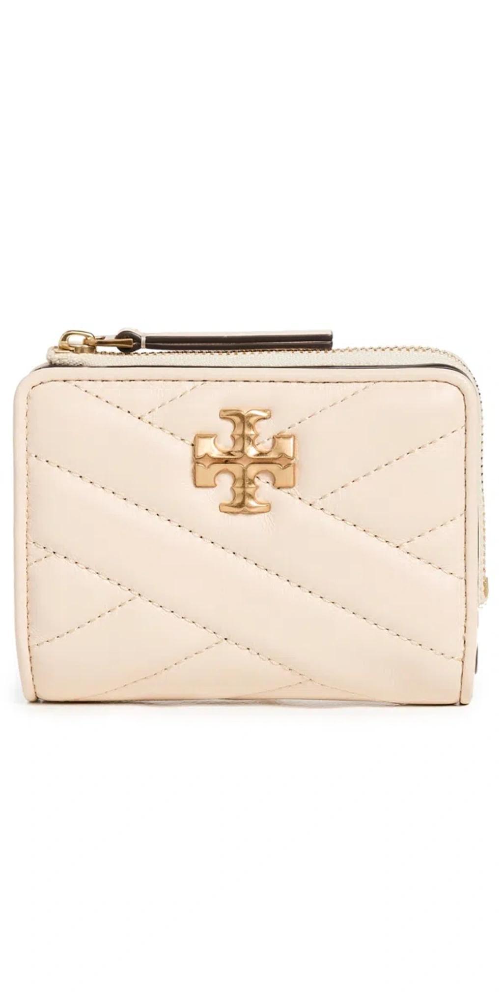 TORY BURCH Kira Chevron Bi-fold Wallet New Cream Product Image