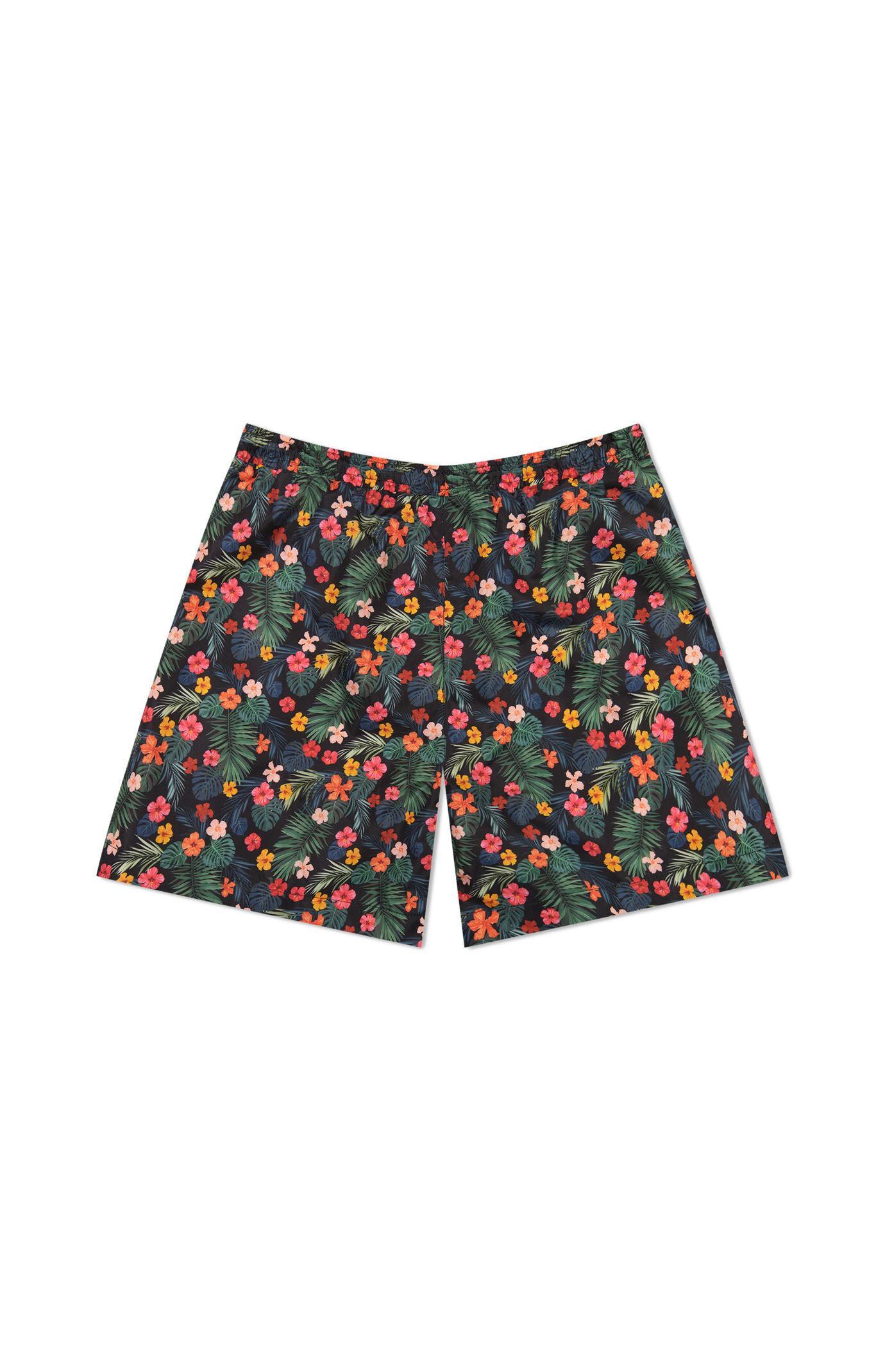 WeSC America Inc Men's Zack Monstera Flowers 5" Swim Trunks - Product Image