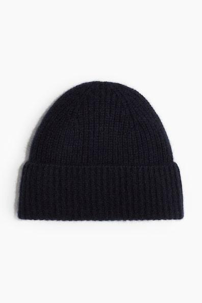 Rib-Knit Cashmere Hat Product Image