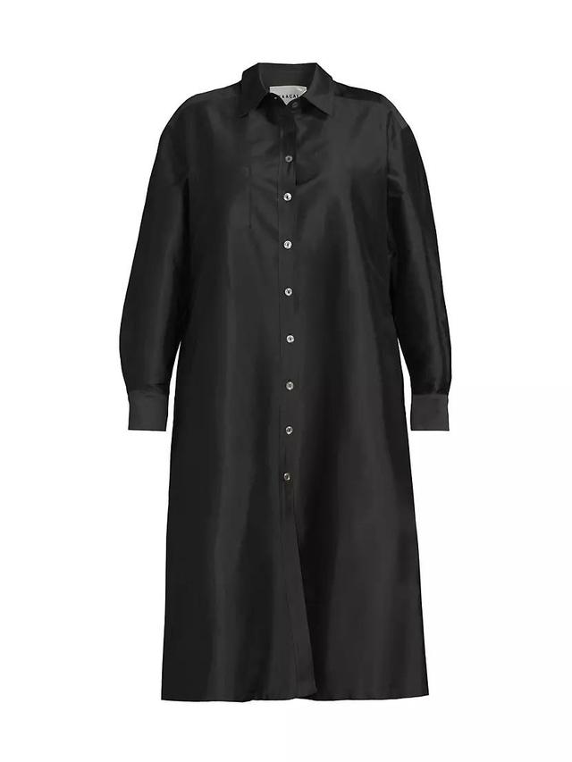 Plus Dupioni Cotton Shirtdress Product Image