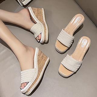 Wedge Heel Espadrille Sandals Product Image