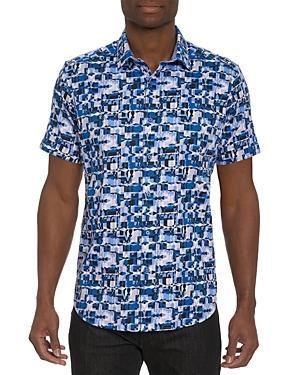 Robert Graham Iznick Printed Short Sleeve Button Front Shirt Product Image