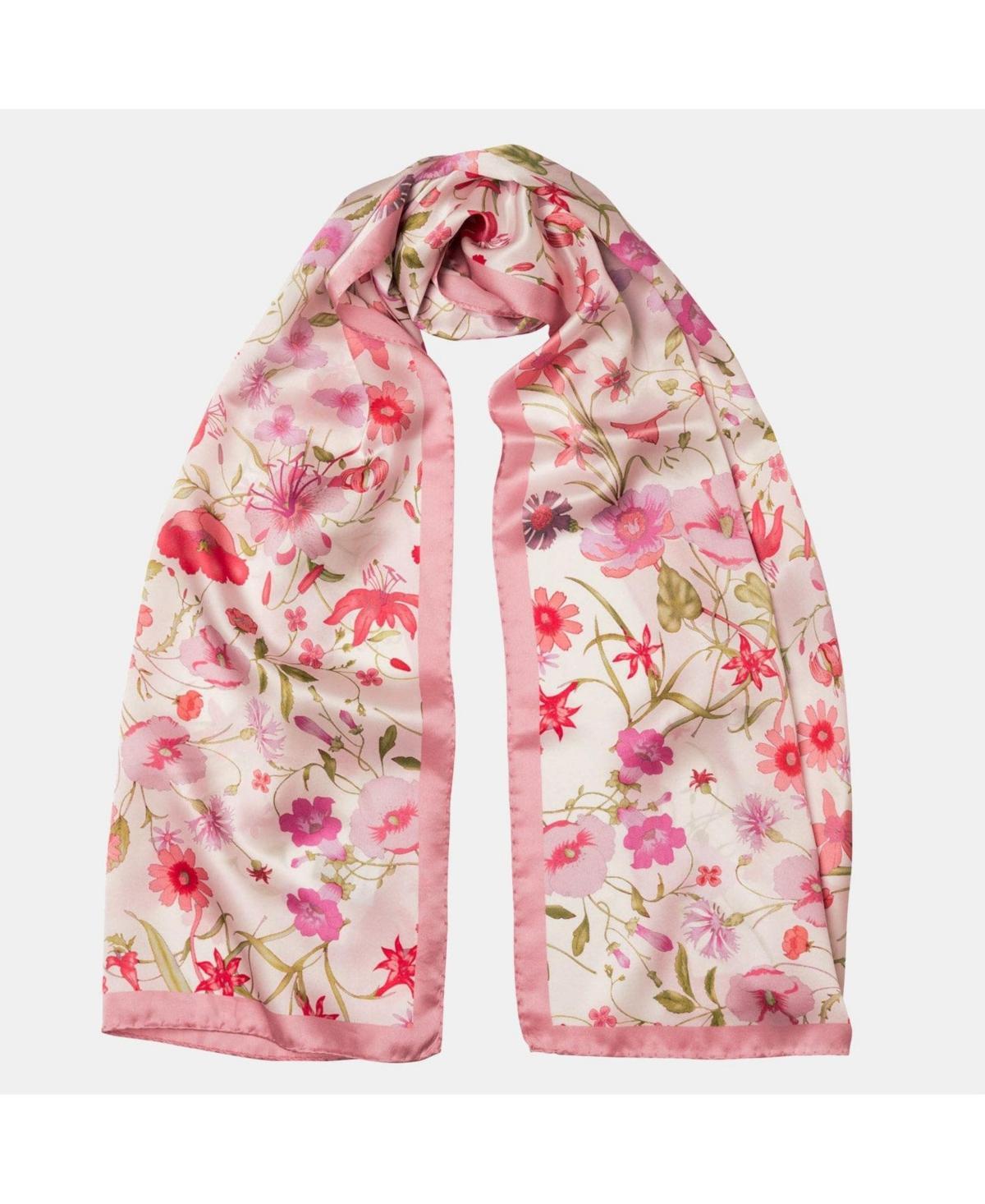 Elizabetta Primavera - Long Satin Silk Scarf for Women Product Image