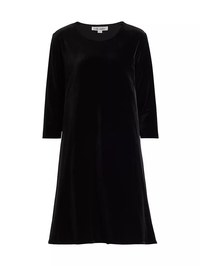 Stretch Velvet A-Line Dress Product Image