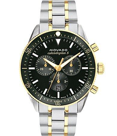 Movado Calendoplan S Two Tone Stainless Steel Chronograph, 42mm Product Image