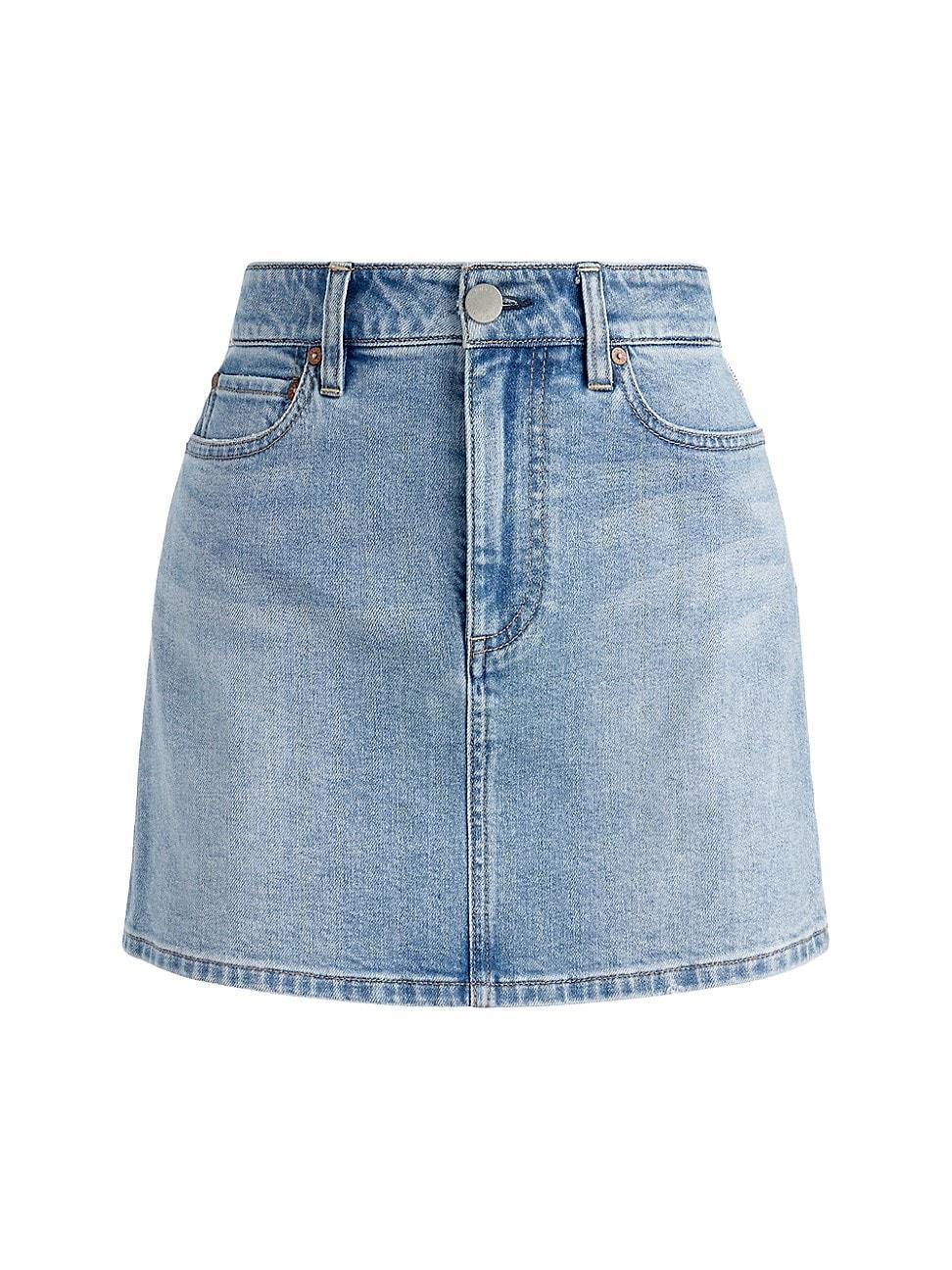 Womens Laika Crystal-Embellished Denim Miniskirt Product Image