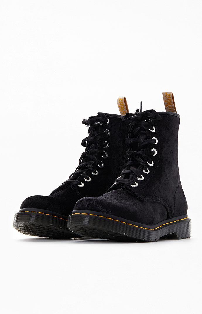 Dr. Martens 1460 Vegan Crushed Velvet Boot Womens at Urban Outfitters Product Image