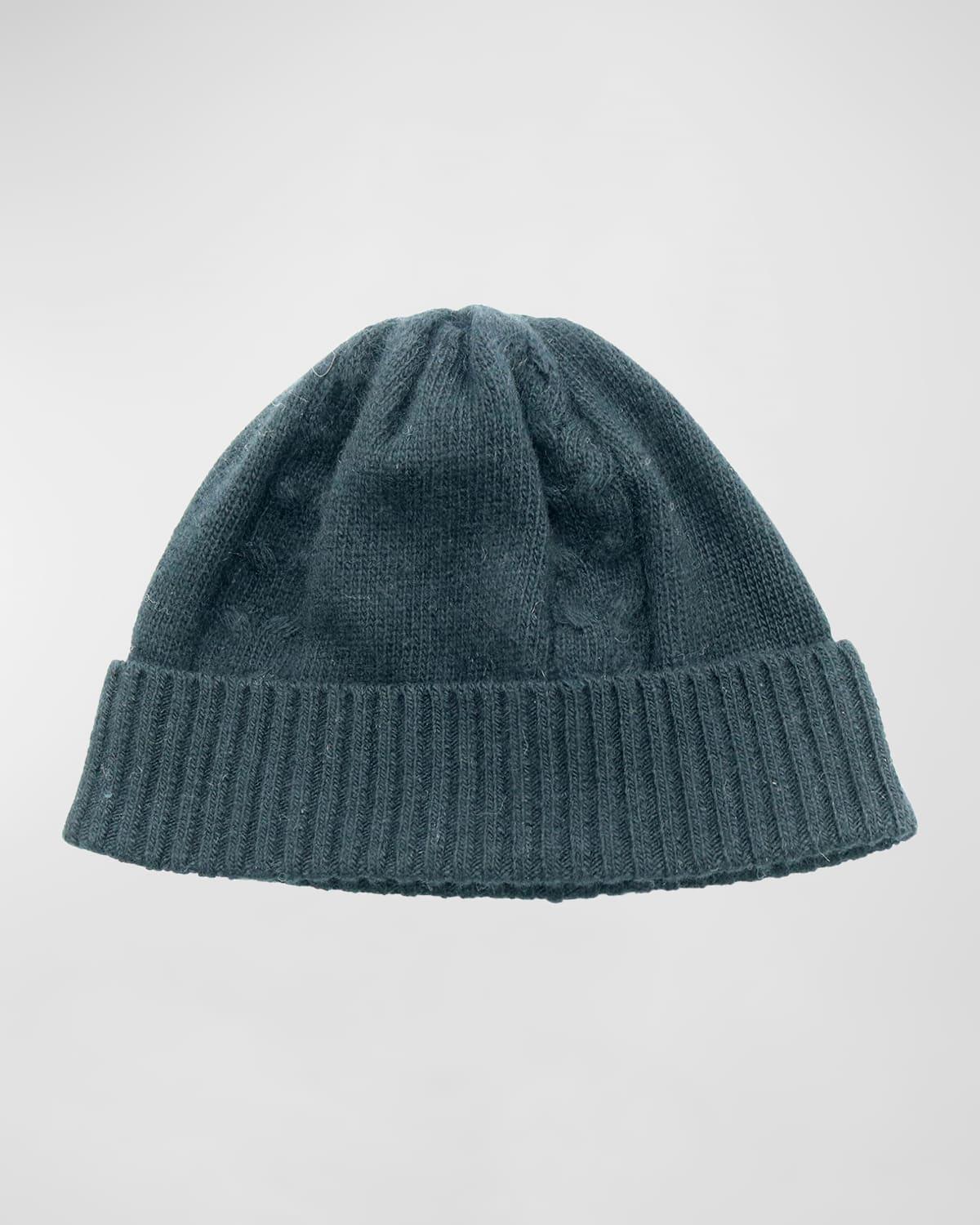 Mens Cable-Knit Beanie Hat Product Image