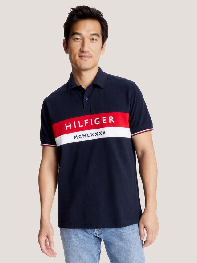 Tommy Hilfiger Men's Regular Fit Embroidered Hilfiger Polo Product Image