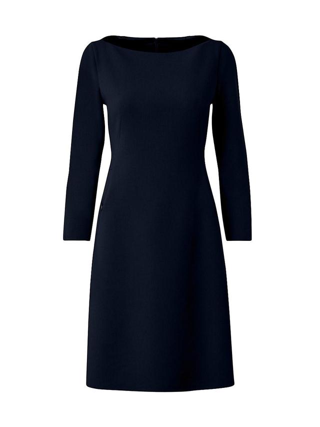 Akris Bateau Neck Stretch Wool Dress Product Image