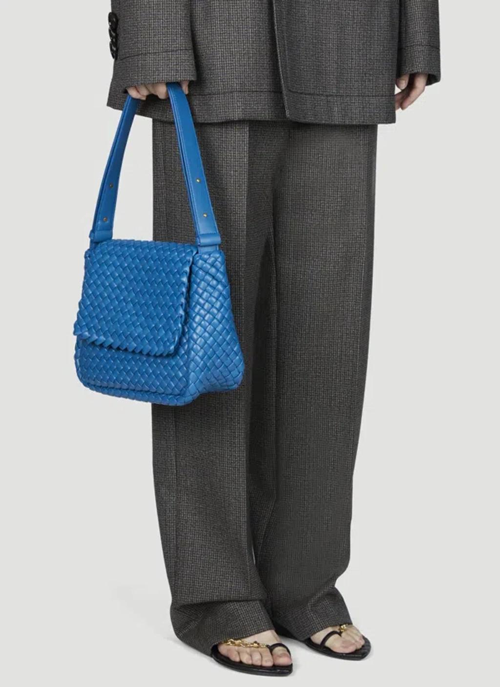 BOTTEGA VENETA Small Cobble Shoulder Bag In Blue Product Image