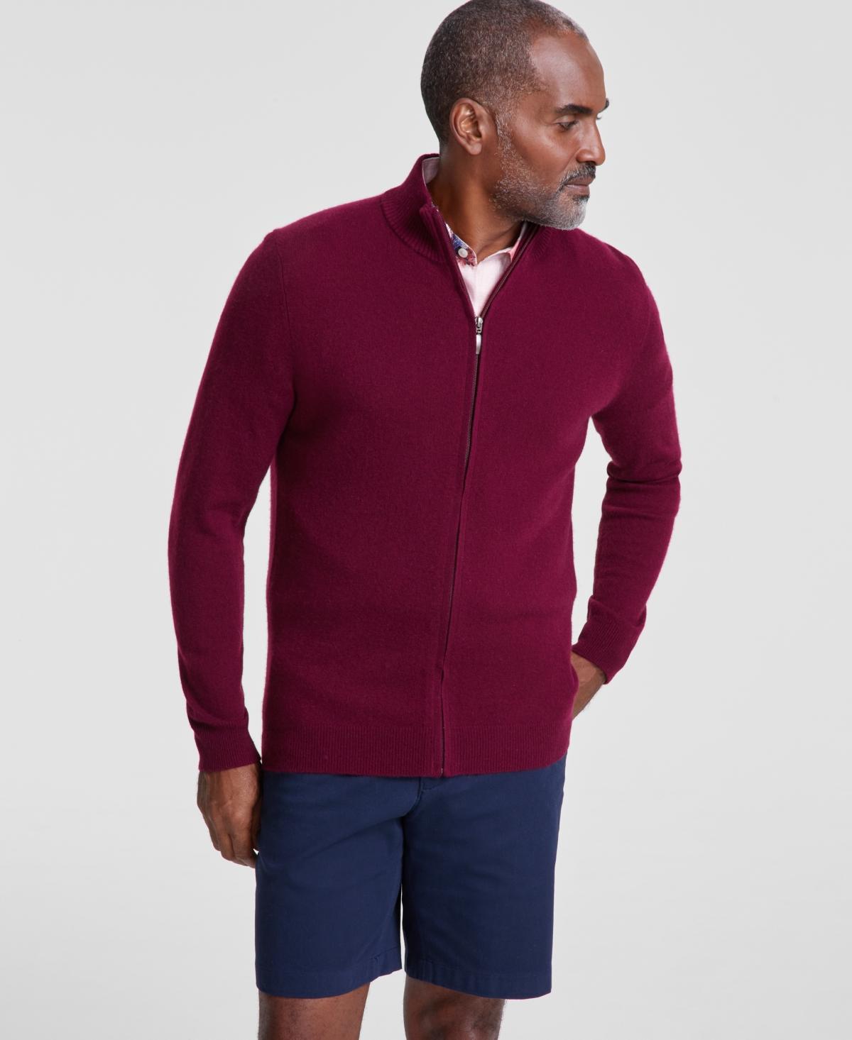 Club Room Mens Full-Zip Cashmere Sweater, Created for Macys Product Image