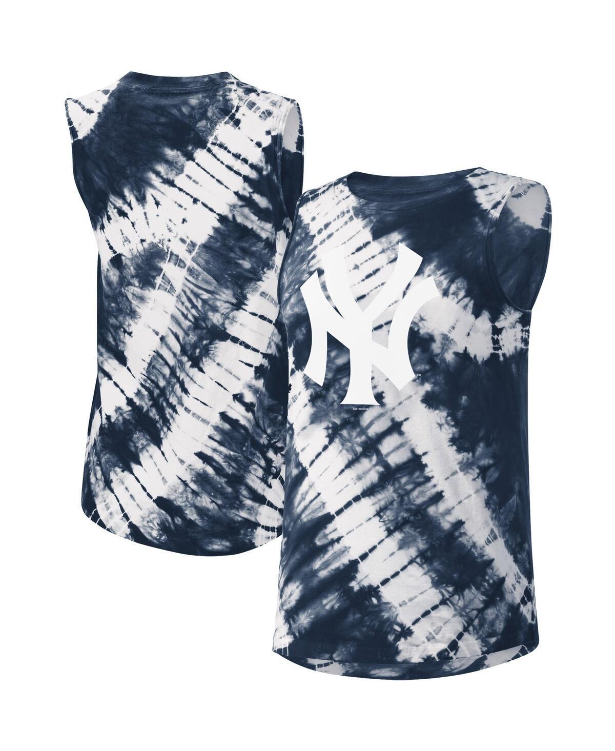 Womens Touch Navy New York Yankees Money Ball Tie-Dye Tank Top product image