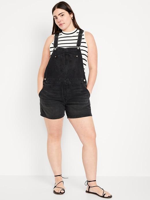 Slouchy Jean Shortalls -- 3.5-inch inseam Product Image