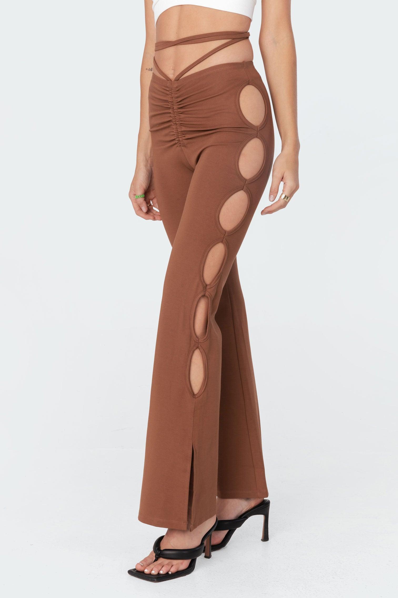 Adina Cut-Out Flared Pants Product Image