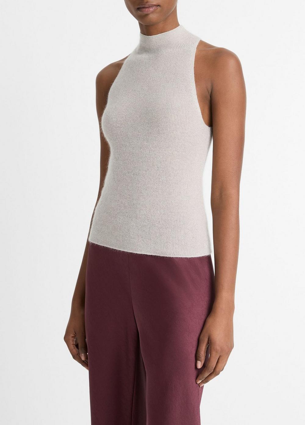 Italian Metallic Alpaca-Blend Mock-Neck Tank Product Image