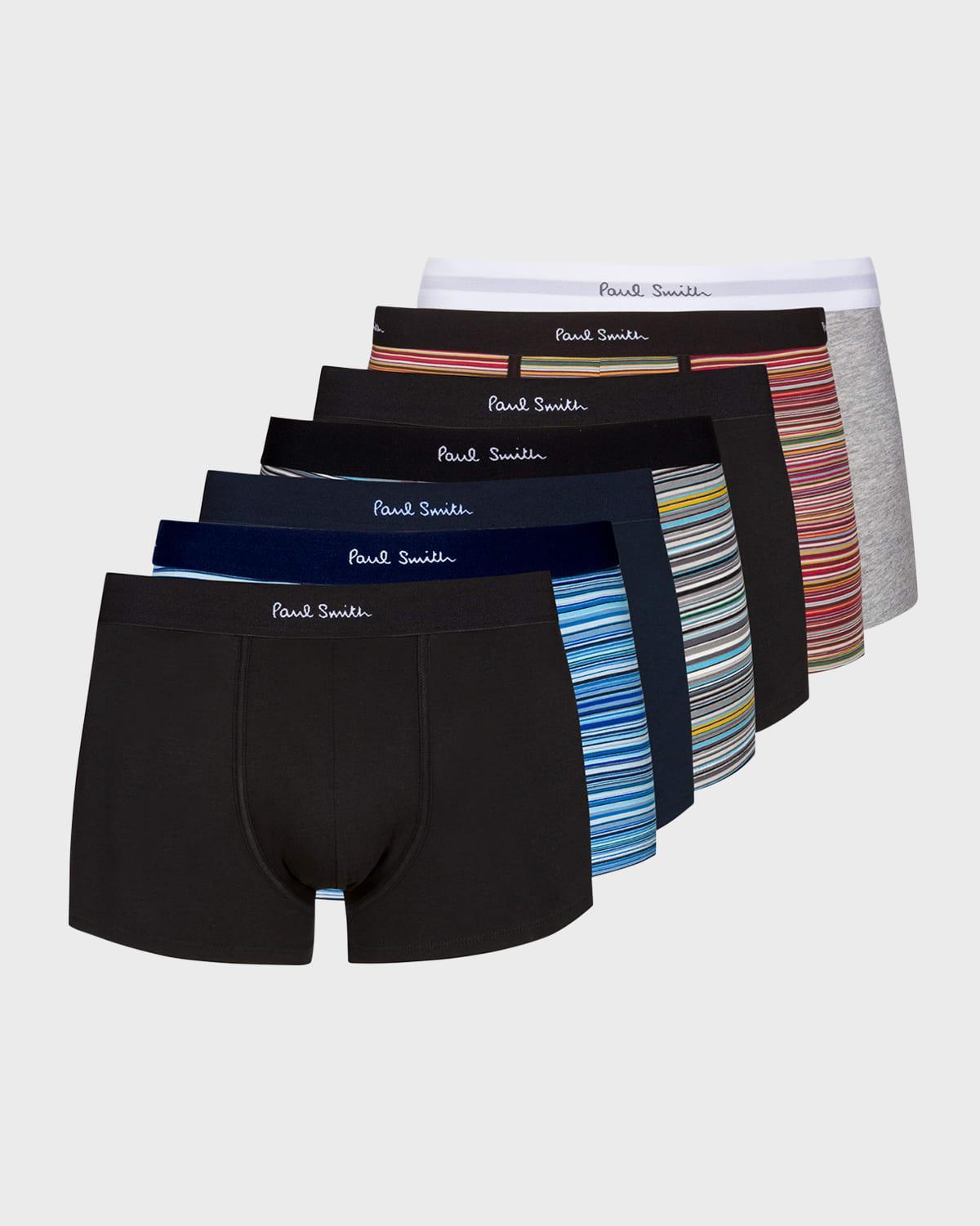 Mens 7-Pack Mixed Cotton-Stretch Trunks Product Image