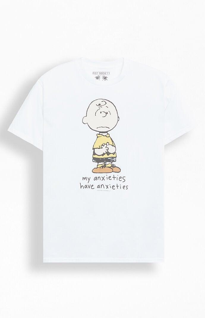 Riot Society Men's Peanuts Charlie Brown Anxiety T-Shirt Product Image