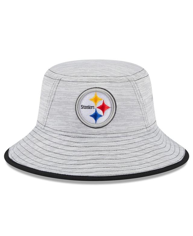 Mens New Era Gray Pittsburgh Steelers Game Bucket Hat Product Image