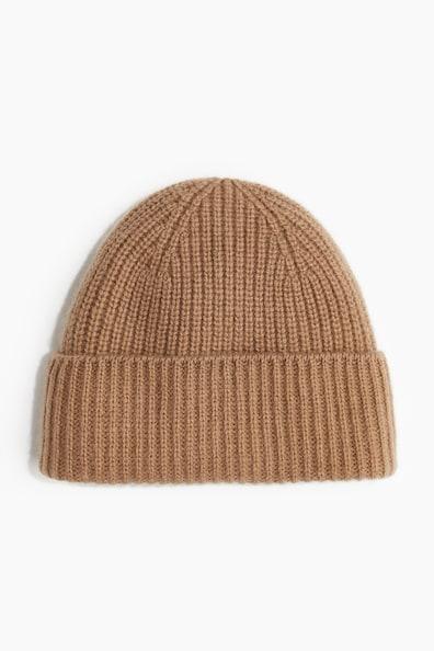 Rib-Knit Cashmere Hat Product Image