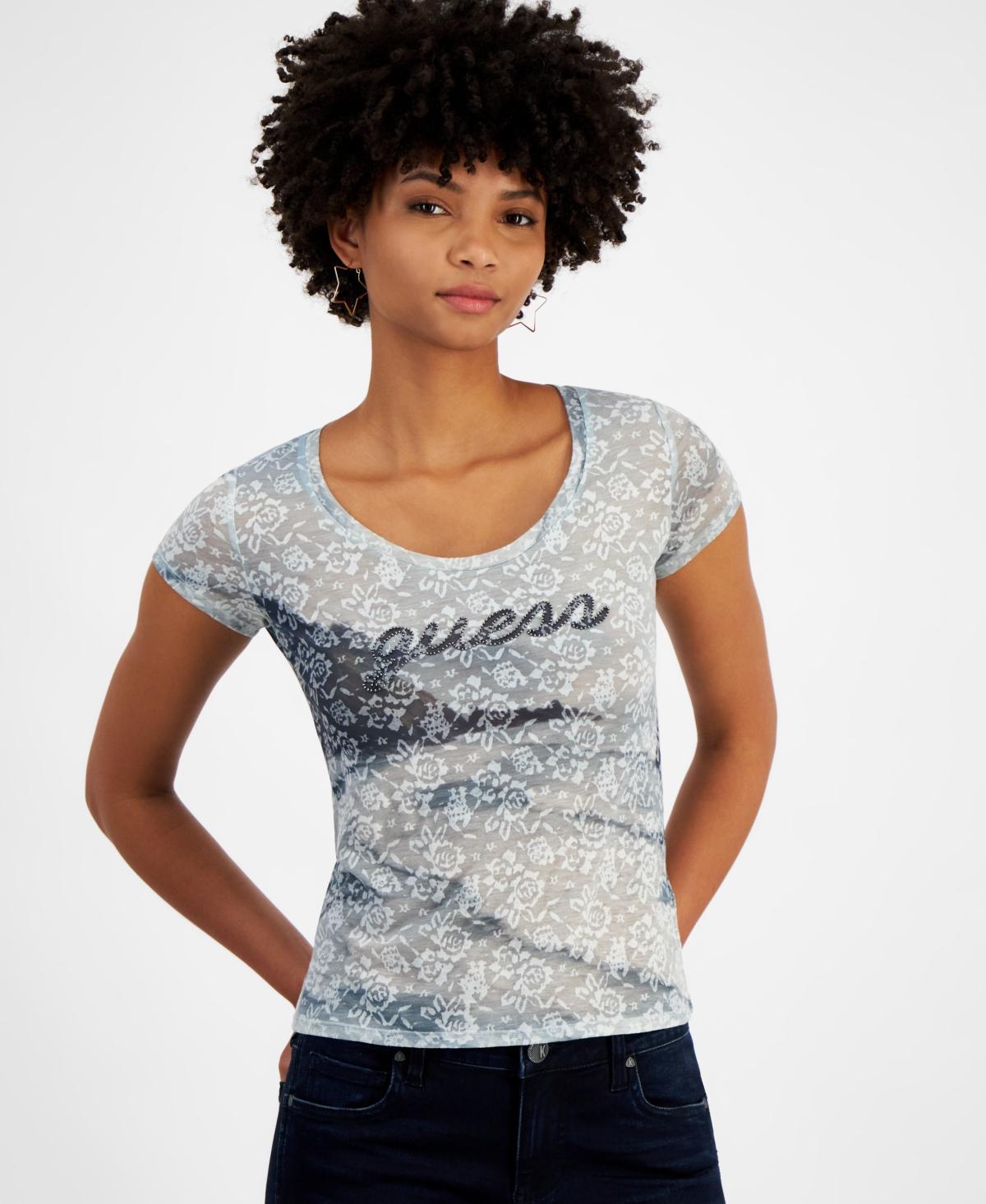 Guess Womens Scenic Scoop-Neck Short-Sleeve T-Shirt Product Image