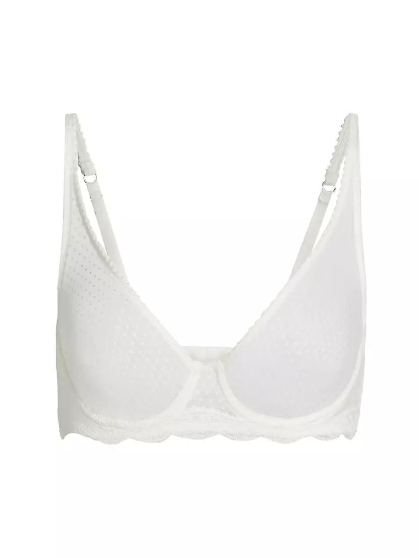 Mid-Week Sheer Polka Dot Underwire Balconette Bra Product Image